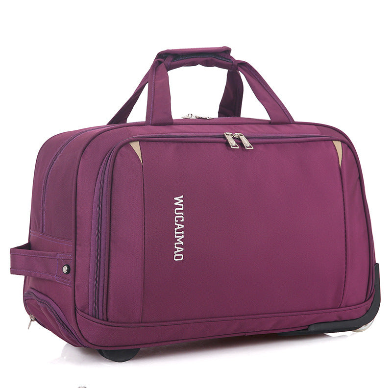 Oxford Cloth Trolley Bag Leisure Travel Folding Luggage - Image 4