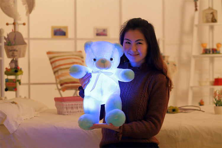 Creative Light Up LED Teddy Bear Stuffed Animals Plush Toy Colorful Glowing Christmas Gift For Kids Pillow - Image 3