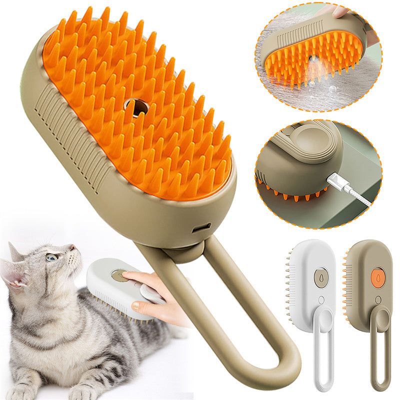 Cat Steam Brush Steamy Dog Brush 3 In 1 Electric Spray Cat Hair Brushes For Massage Pet Grooming Comb Hair Removal Combs Pet Products - Image 4