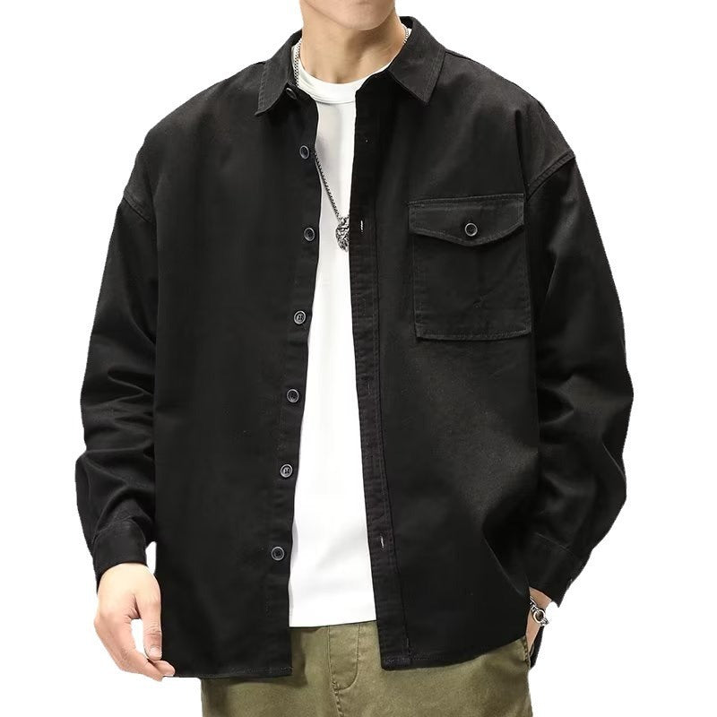 Casual Long Sleeve Shirt Cardigan Jacket - Image 3